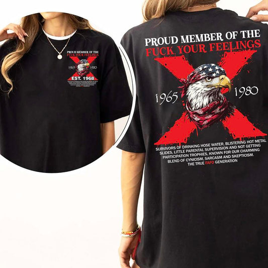 Gen X Shirt Proud Members Of Gen X Shirt, Customize Gen X Shirt Raised On Hose Water And Neglect T-Shirt - Vintage Inspired Funny Saying Sarcasm Quotes Shirt - Fit, Casual