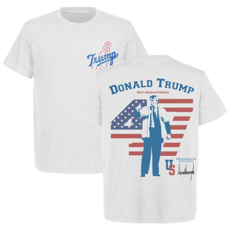 Donald Trump Dodg ers 2024 ShirtHoodieSweatshirt, Retro Crewneck, Cotton, Menswear Tops