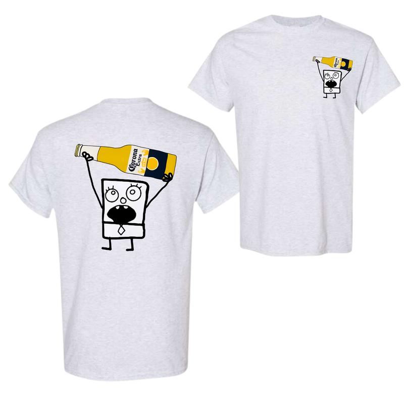 Corona Doodlebob Shirt, SpongeBob T-shirt, Corona Tee, Gift For Boyfriend, Funny Shirt, Meme Shirt