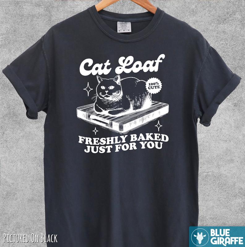Cat Loaf Tshirt, Funny Cat Comfort Colors Shirt