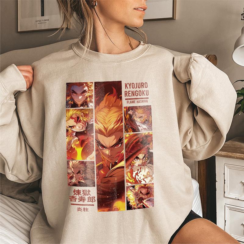 Rengoku Flame Hashira Shirt, Rengoku Kyojuro Sweatshirt Hoodie, Demon Slayer t-shirt, Kimetsu no Yaiba Shirt, Anime sweatshirt hoodie, Anime lover t-s