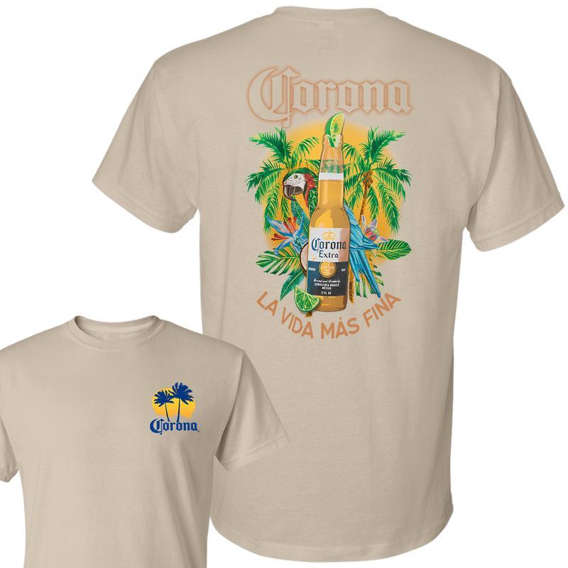 Corona Extra Beer, Corona Extra Bottle 2 sides T-Shirt, For Men, For Women,  Casual Graphic Round Neck T-shirt for Summer, Fashion Men's Top for Daily Wear