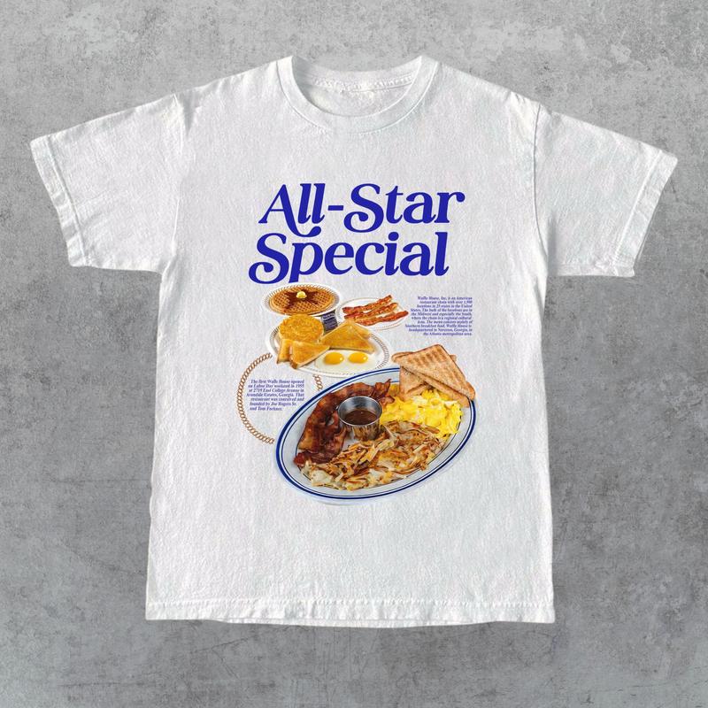 All-Star Special  Breakfast T-Shirt, Unisex Graphic t-shirt, Cotton T-shirt S-5XL, Gift for Friend