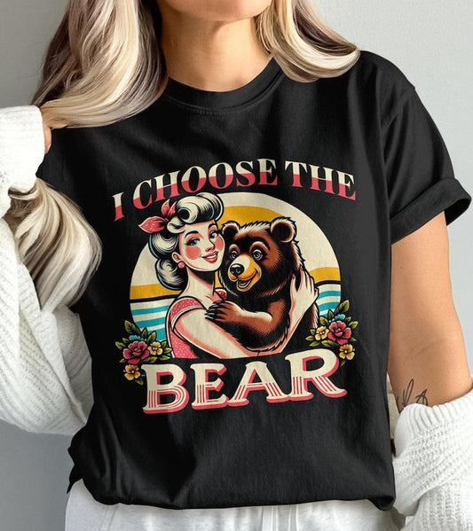Empowering Women Retro Shirt I choose the bear, 4B Movement Shirt, Womens Rights Gift, Trendy Feminist Shirt Gift to Empower Women
