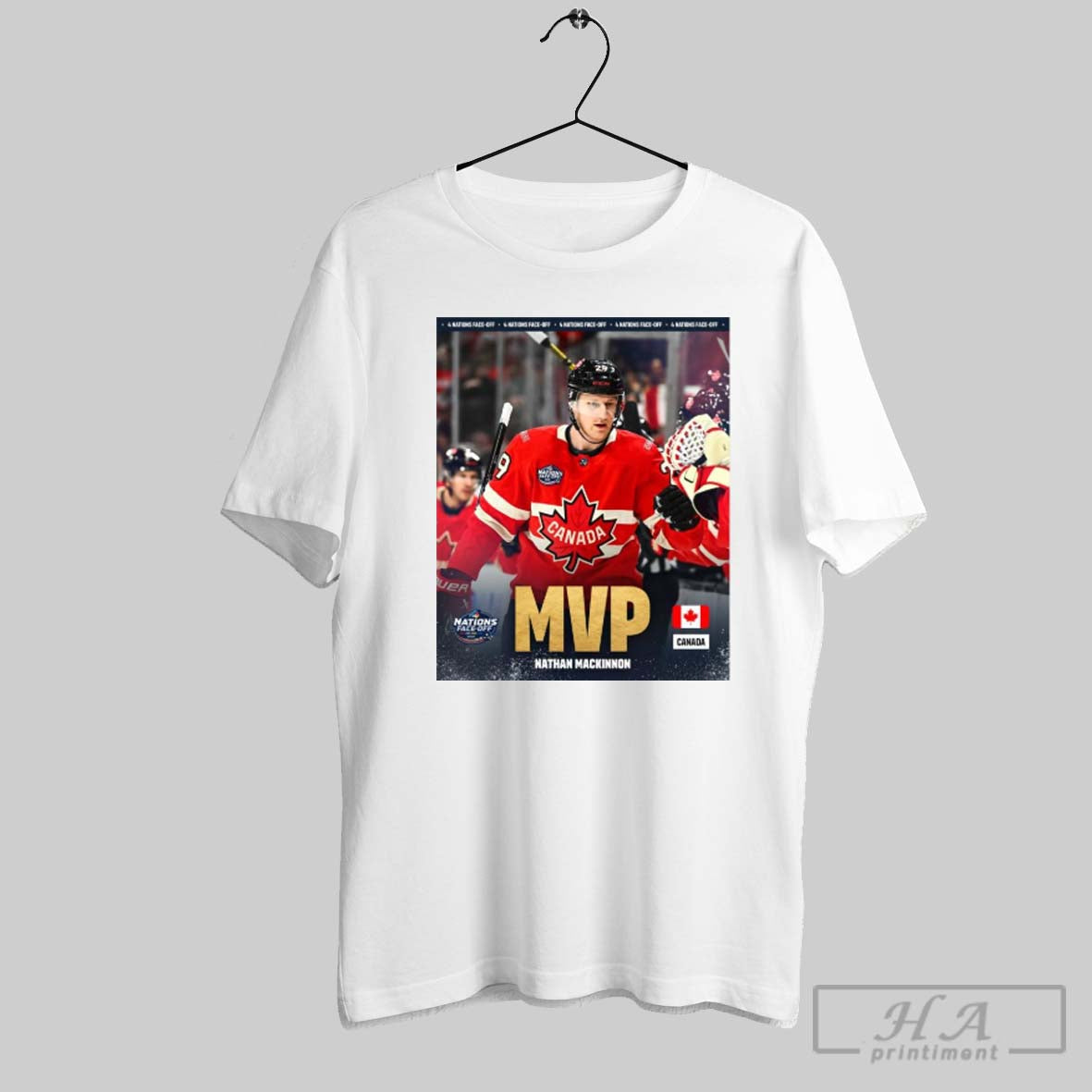 Poster Nathan Mackinnon Is The Most Valuable Player Of The 4 Nations Face Off 2025 Espn T Shirt