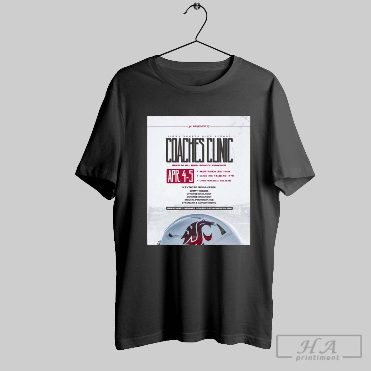Poster Washington Jimmy Rogers High School Coaches Clinic April 4 5 2025 Open To All High School Coaches T Shirt