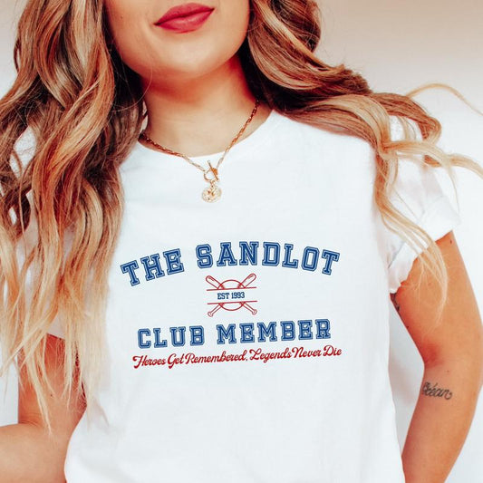 Sandlot Legends Never Die TShirt, Sandlot Movie TShirt, The Baseball Club Sweatshirt, Classic Movie Tshirt, Funny Movies Sweatshirt, Baseball Game Day