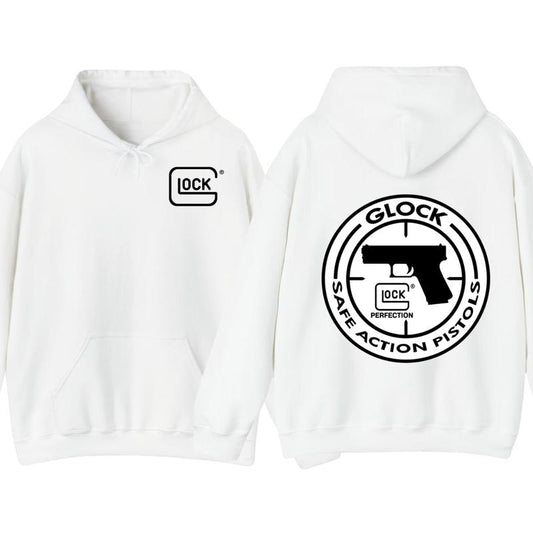 GLOCK Hoodie - Glock safe action... Sweaters - Double side Hoodie - Menswear - Womenswear -Men's Tops Hoodie  - Unisex SweatShirt - Glock Shirt