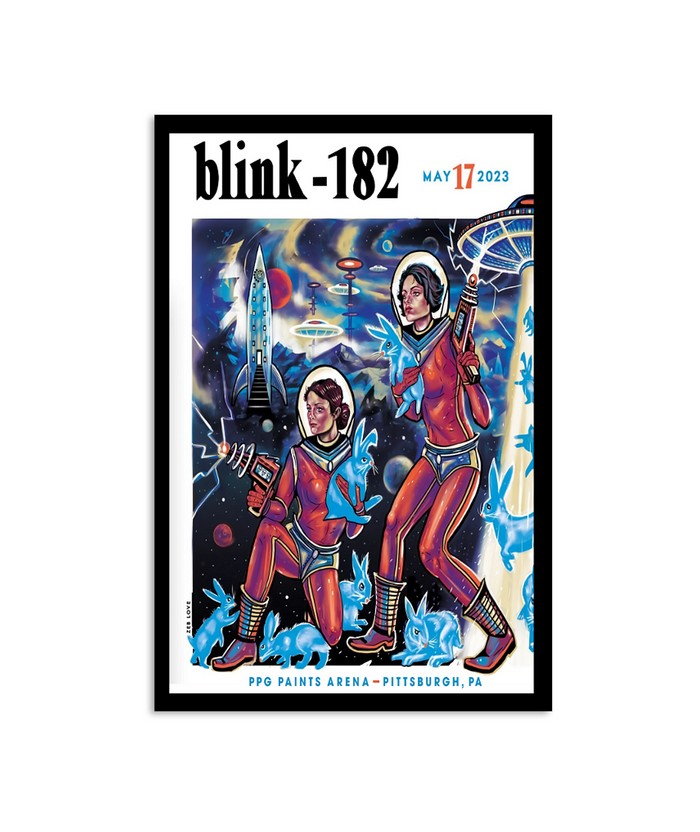 Poster Blink-182 2023 May Tour Ppg Paints Arena Pittsburgh PA