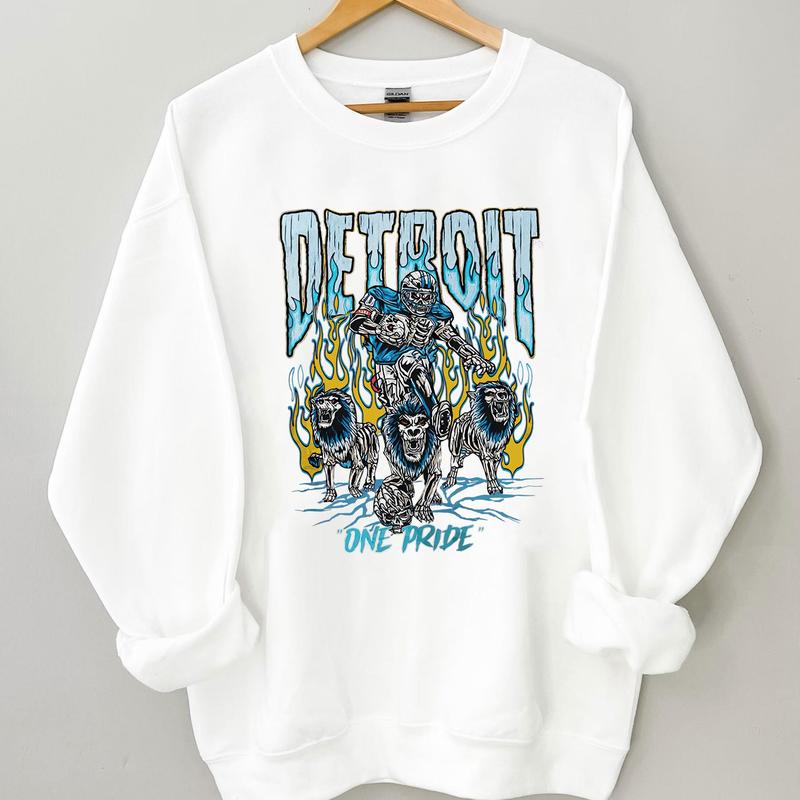 Detroit One Pride Sweatshirt, Skeleton Shirt, Vintage Design, Vintage Detroit Clothing, Cute Detroit Gift, Gift For Her Crewneck