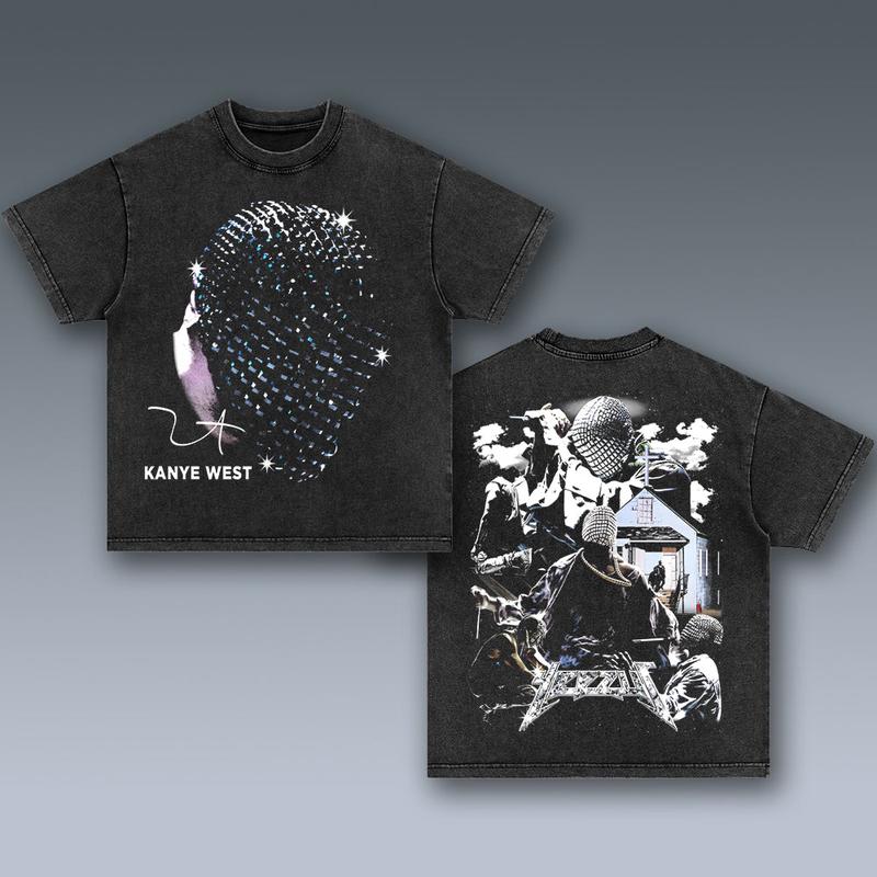 KANYE WEST BIG HEAD 2 SIDES Cotton Vintage Shirt To Match Sneaker Hiphop Clothing Rapper Merch Shirt, Hiphop Tour Concert 2024, Gift For Fan Y2K Aesthetic Hoodie Sweatshirt