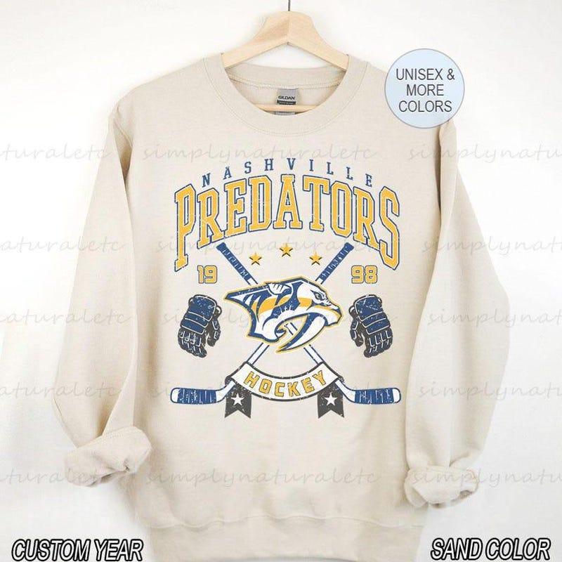 Nashville Sweatshirt Crewneck, Vintage Predators Shirt, Nashville Hockei Fan Shirt, Hockei Tee, Predators Sweatshirt