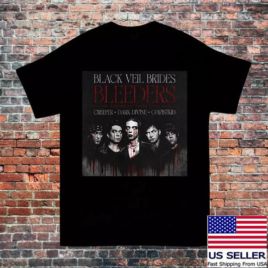 BLACK VEIL BRIDES Bleeders USA Tour 2024 T Shirt Full Size S-5XL Sweatshirt, Hoodie, Comfort Colors
