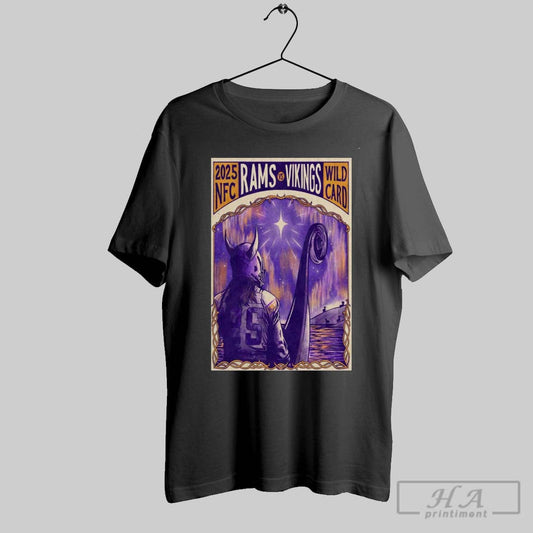 Rams Vs Vikings Wild Card 2025 Poster Looking T Shirt