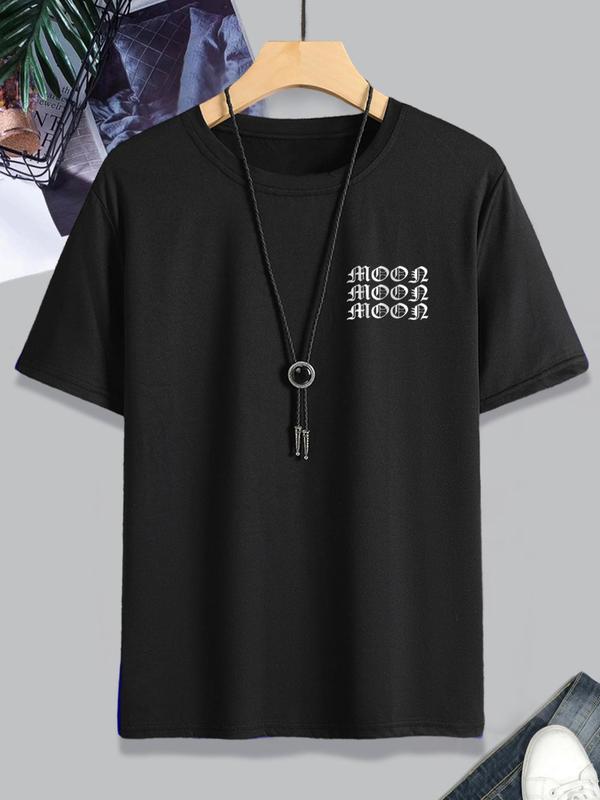 Men's Thin Letter & Graphic Round Neck Tee, Fashion Casual Vintage Regular FitÂ Vintage Sculpture Print Short Sleeve T-Shirt, Streetwear, Graphic Tees,Â Men Clothes for Summer