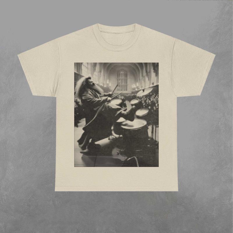 Hagrid is playing a set of drums Shirt, Hagrid Shirt, Harry Potter Sweatshirt, Movie Graphic Shirt Classic Fabric
