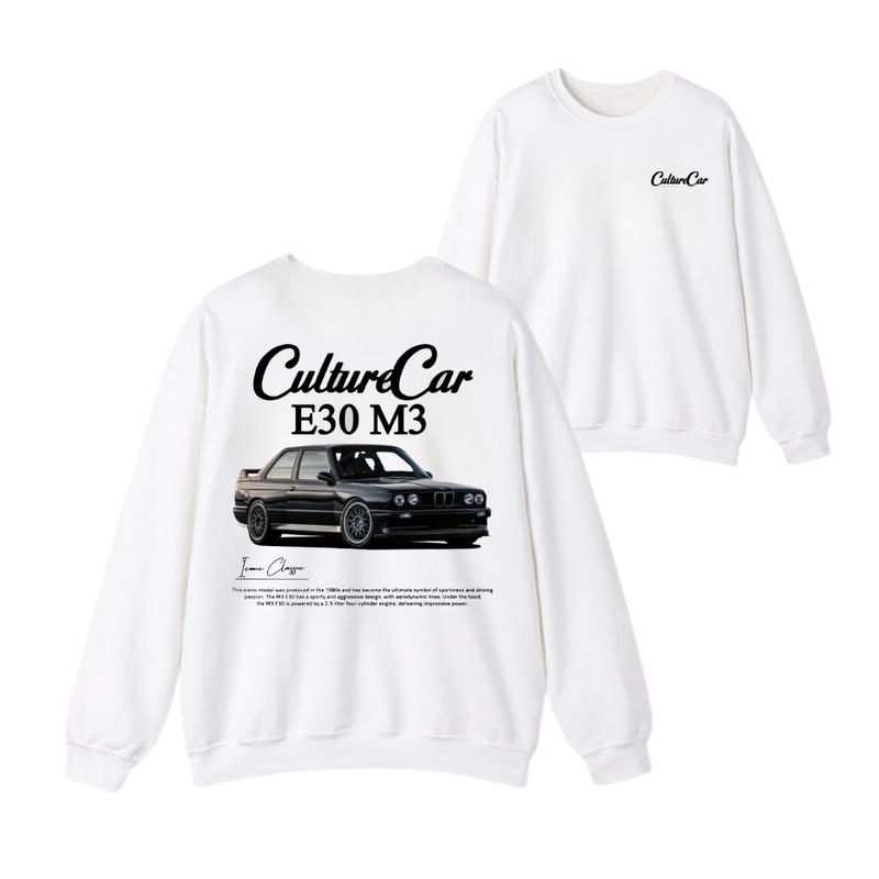 BMW E30 M3 T-shirt, Hoodie, Sweater, Car Enthusiast Shirt, Car Clothing, Unisex, Vintage car shirt Classic Cotton