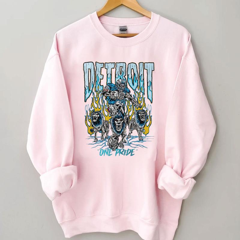 Detroit One Pride Sweatshirt, Skeleton Shirt, Vintage Design, Vintage Detroit Clothing, Cute Detroit Gift, Gift For Her Crewneck