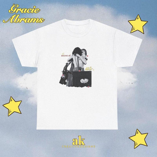Gracie's Abrams The Secret of Us Tour 2024 Vintage Y2K Graphic Tee, Oversized Streetwear Concert Shirt for Fans, Unisex Cotton Crewneck, Aesthetic Mer