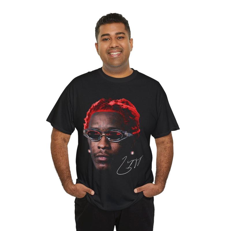 Thugger Rap Tee Concert Merch Free Slime Season Red Rare Hip Hop Graphic Print Casual Classic Cotton Menswear Retro Top Vintage Comfy Day Tshirt Streetwear Hiphop Hard
