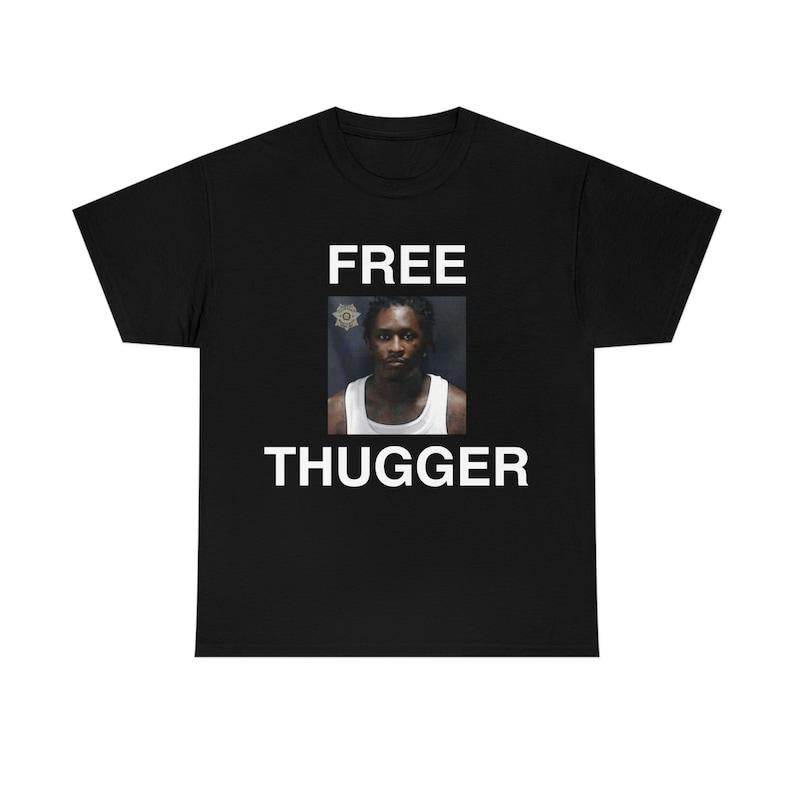 FREE THUGGER Young Thug Rapper Mugshot Tee, Gifts