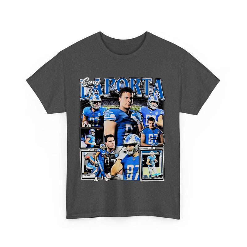 Sam Laporta Detroit Tee - Made Using 100% Us Cotton, Design & Printed In The Usa Classic Fabric Menswear