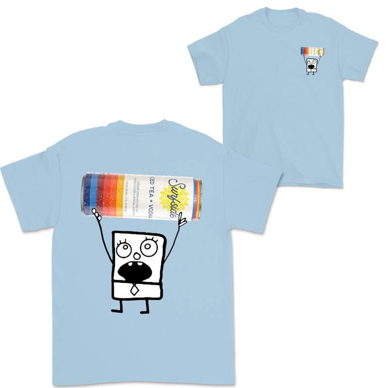 Doodlebob Surfside 2 Sided T-Shirt, Funny Drinking T-Shirt, Summer T-Shirt, Full Color T-Shirt, Unisex T-Shirt, For Men, For Women, Gift For All Menswear Top