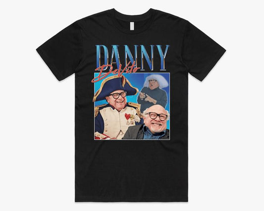 Danny Devito Homage T-Shirt Tee Top US Movie Director Film Icon Retro 80'S 90'S Vintage Funny Gift For Mens, Womens
