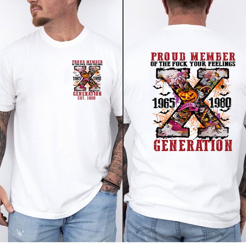 Custom (1963-1980) Gen X Skull Halloween  New Version 2 Shirt, Gen X Raised On Hose Water And Neglect T-Shirt, Vintage Inspired Shirt, Funny Saying Shirt, Sarcasm Quotes Shirt, Humorous Shirt