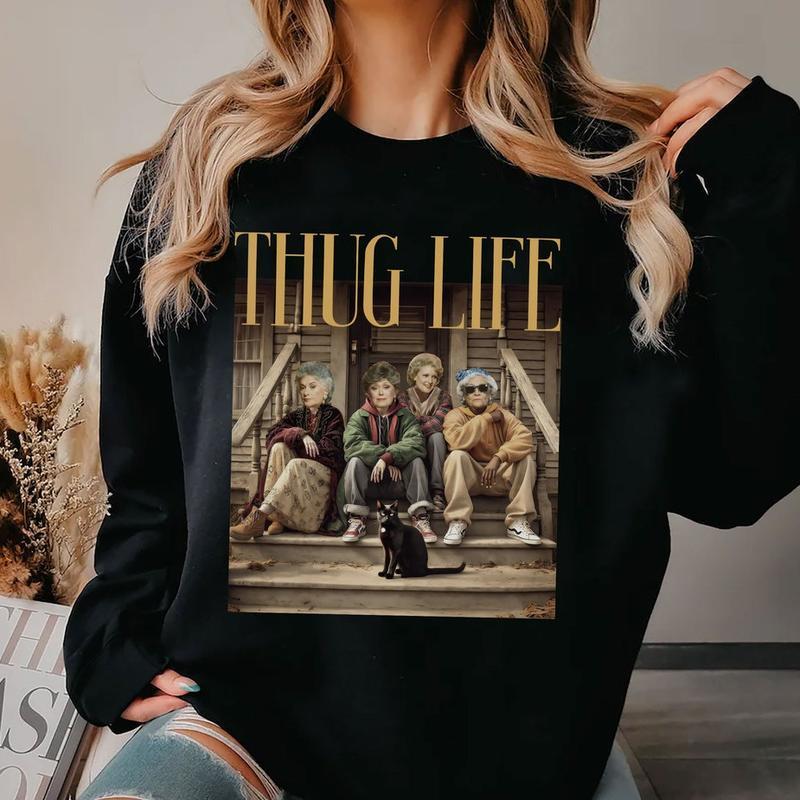 The Golden Girls Thug Life Shirt, Golden Girls Thug Life Shirt, 80s TV Sitcom Shirt, Stay Golden Squad Tee Casual Comfort halloween movie