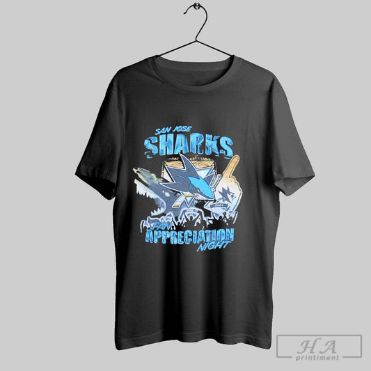 San Jose Sharks Fan Appreciation Night 2025 T Shirt
