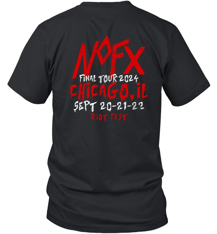 NOFX Final Tour Chicago Sept 20-21-22 Riotfest 2024 Douglas Park T-Shirt