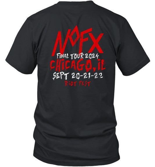 NOFX Final Tour Chicago Sept 20-21-22 Riotfest 2024 Douglas Park T-Shirt