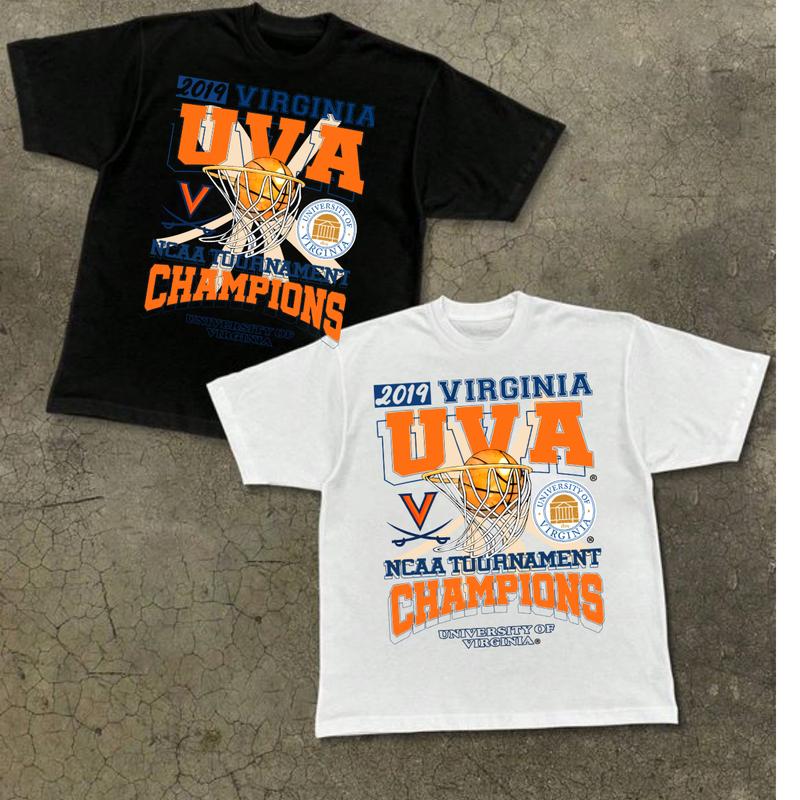 NCAA 2019 UVA Tournament Virginia T-Shirt Unisex Menswear Casual Soft new jersey