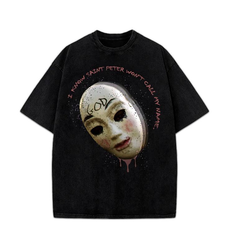The Purge Mask I Know Saint Peter Won't Call My Name Unisex Graphic T-Shirt Crewneck Cotton