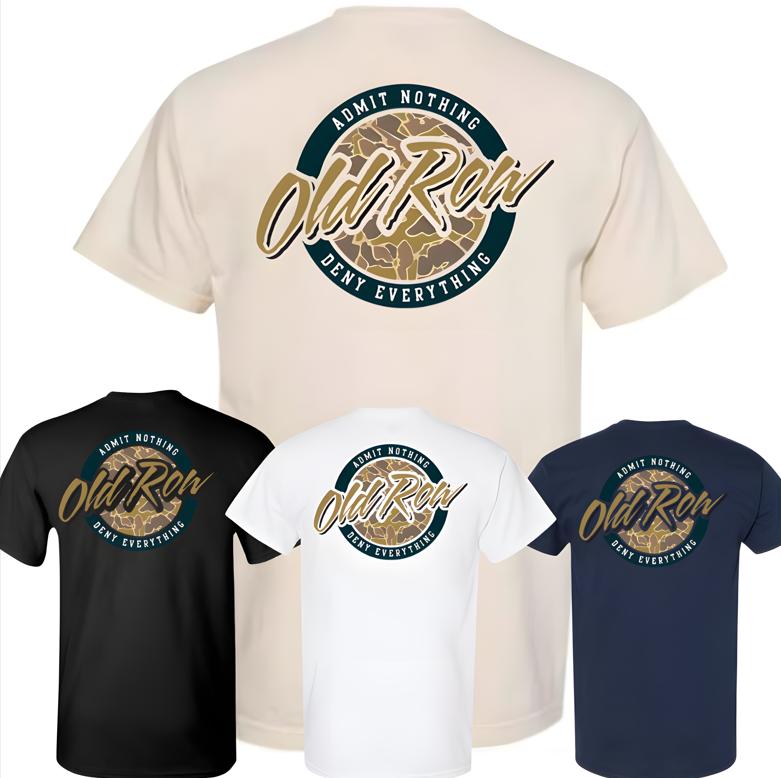 Old Row 80s Camo Circle Pocket TShirt, Full Color, For Men, For Women, Graphic Tees, Lady Streetwear Tshirt, Summer Tops