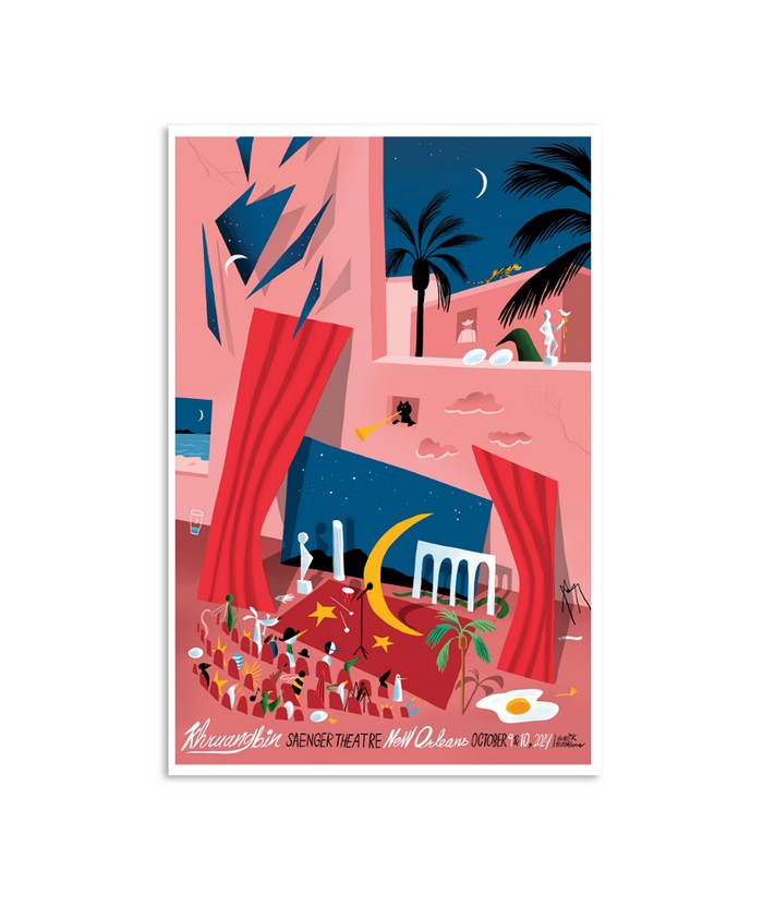 Khruangbin New Orleans LA Oct 9-10 2024 Saenger Theatre Tour Poster