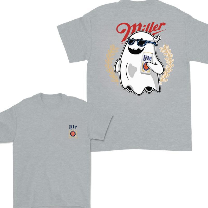 Miler Lite Ghost Halloween 2 Sided T-Shirt, Miler Lite Shirt For Men And Women, Halloween Trendy Shirt