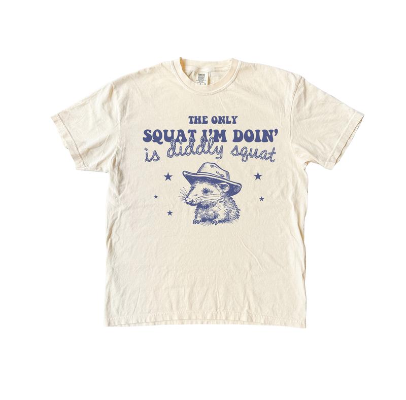 Diddly Squat Possum Funny Shirt, Sarcastic Comfort Colors Shirt