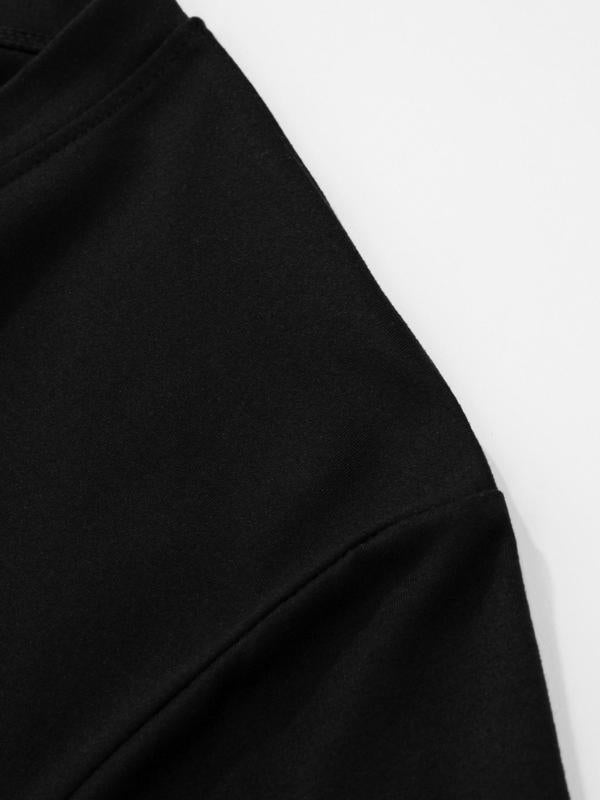 Men's Plus Size Letter Print Round Neck Tee, Regular Fit Casual Fashion Short Sleeve T-shirt for Summer, Graphic Tees, Men's Streetwear Top for Daily Wear