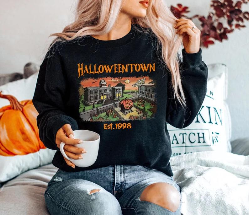 Halloweentown Est 1998 Sweatshirt, Halloweentown University, Retro Halloweentown Sweatshirt, Fall Sweatshirt, Vintage Halloween Sweatshirt