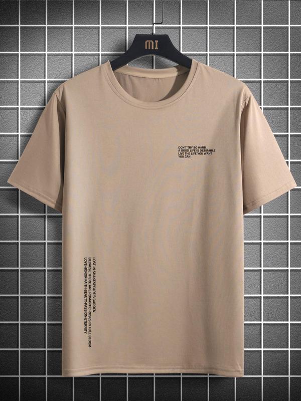 LGBTQ+Â Men's Regular Fit Letter Print Round Neck Short Sleeve Graphic Tee, Men's Summer Clothes, Casual Crewneck T-shirt for Summer Outdoor,Â LGBT Outfits, Men Streetwear Clothes Top, Menswear