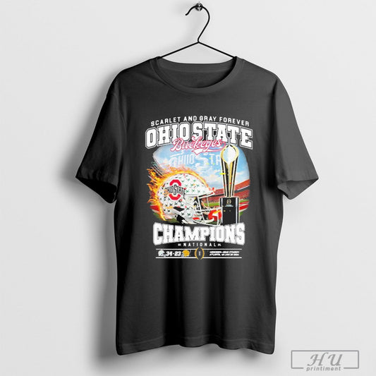 Scarlet And Gray Forever Ohio State 2025 Cfp National Champions T Shirt Sweatshirt Poster
