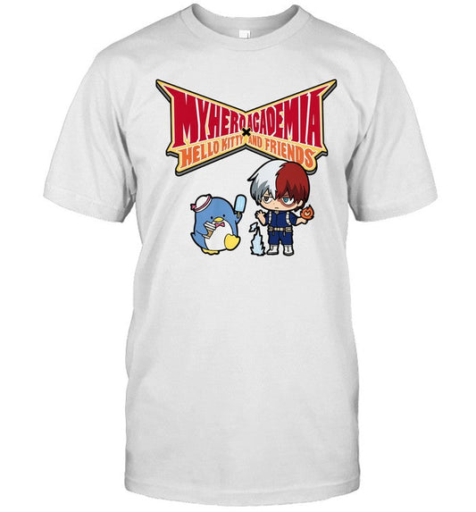 Game Stop Hello Kitty and My Hero Academia Anime New Shirt