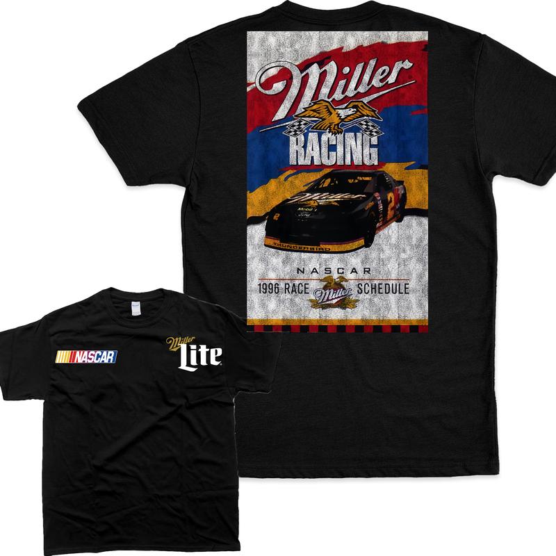 Miller Lite Racing Vintage Style Unisex T-shirt Man Menswear Top Classic Graphic Tee Underwear Tshirt Streetwear vintage beer