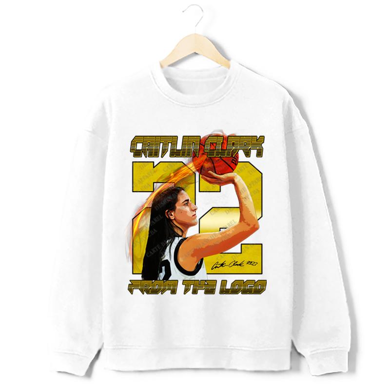 Caitlin Clark T-Shirt From The Logo Custom Fan Art Graphic Tee Crewneck Cotton Menswear Top