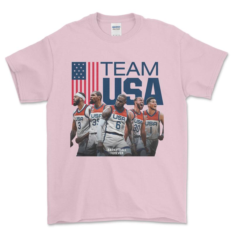 2024 Paris USA Team Basketball T-Shirt, graphic sports tees for men