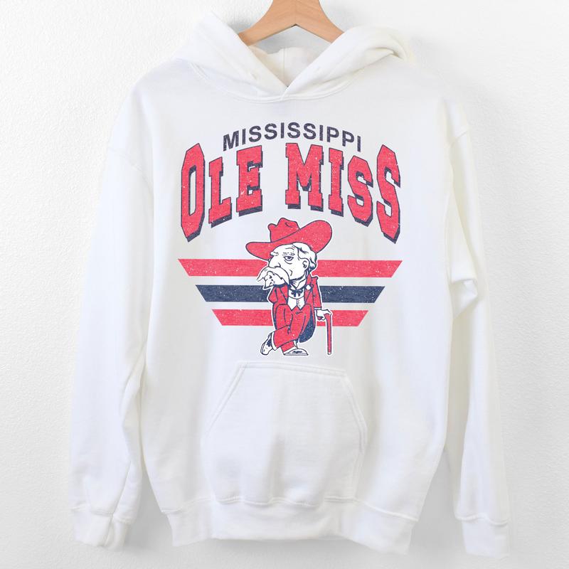 Ole Miss Rebels Vintage NCAA Sweatshirt, Unisex Rebels Football Shirt, Classic Sport Hoodie for Football Fans, Cotton T-Shirt, Hoodie Sweatshirt