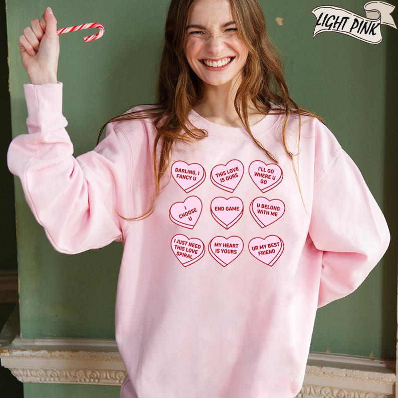 Love Lyrics TshirtSweatshirtHoodie, Conversation Heart, Valentine Heart Tshirt, Love Quotes Tee, Valentine 2025 Fan Shirt