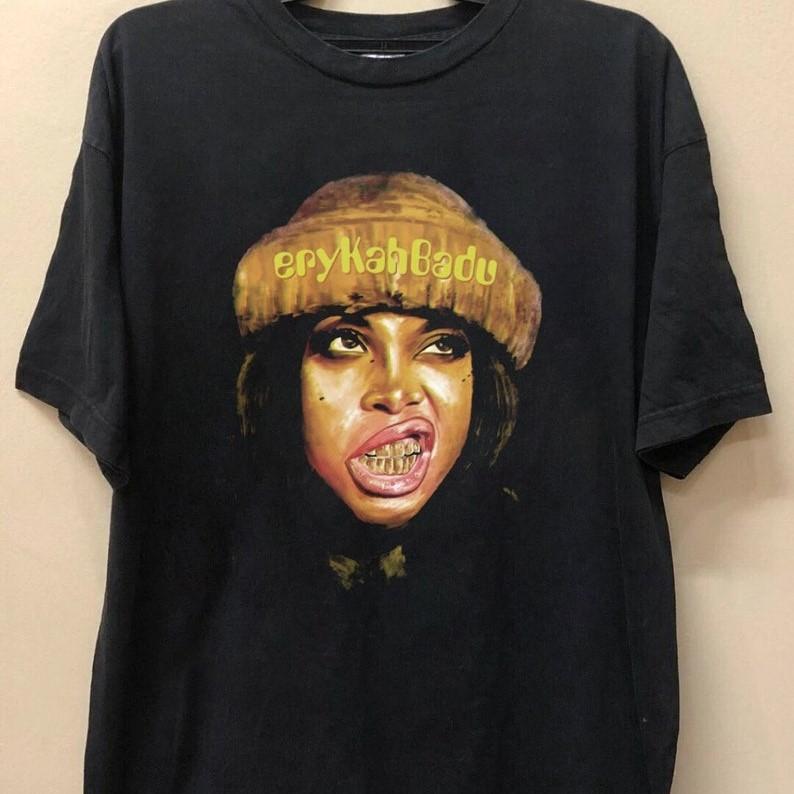 VINTAGE Erykah 90s Music Rock, Graphic tour Shirt, Erykah Badu 2024 shirt, Gift For Women shirt Cotton Fit Cotton Fit